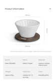 MHW-3BOMBER Meteor Dripper 1-2 Cups Pour Over Coffee Dripper With Wooden Base Ceramics Coffee Dripper For Manual Brew Barista