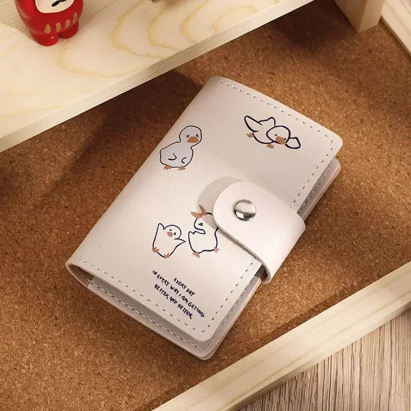 10 Slots Card Holder Business Card Photocards Holder Kawaii Credit Bank Card Case Portable Cash Clutch Wallet Desk Organizer