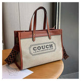 Canvas handbags women's 2023 new fashion all-match tote bag style large capacity shoulder messenger bag for woman