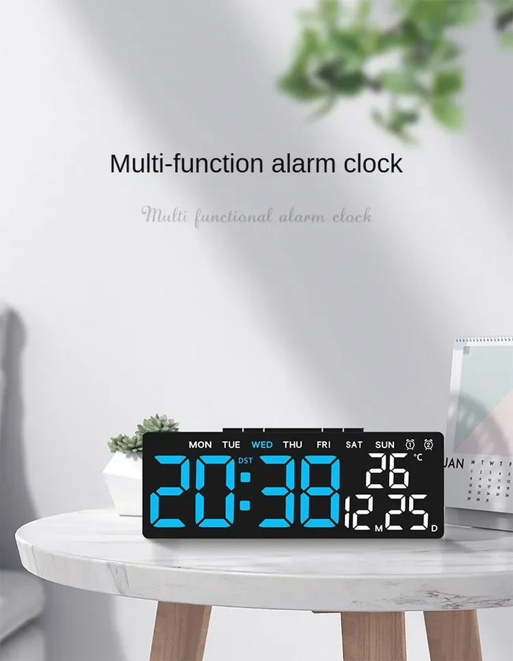 Digital Led Alarm Clock Temperature Date and Week Display Table Clock Night Mode Brightness Adjustable Electronic Alarm Clocks