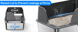 Stainless Steel Cat Litter Box,  Extra Large Splash-proof & Leak-proof Litter Box Suitable for Large Cats