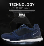 BONA 2022 New Designers Suede Casual Shoes Men Sneakers Outdoor Walking Shoes Man Comfortable Shoes Walking Footwear Mansculino