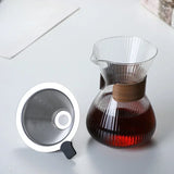 Hand Brewed Glass Coffee Sharing Pot Barista Tools Household Filter Coffee Pot Set Coffeeware Teaware Coffe Accessories