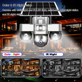 V380 Pro Solar Camera 3 Lens WiFi Security Cameras Outdoor Smart Home Solaire Power PTZ IP 15MP Night Vision CCTV Surveillance