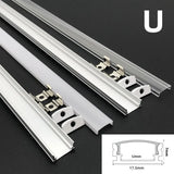 1-30pcs/Lot perfil aluminio led Corner Aluminium Profile Channel Holder for LED Strip Light Bar Cabinet Lamp Kitchen Closet