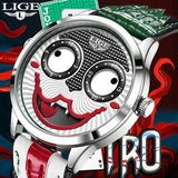LIGE 2025 TOP Men's Watches Quartz Clown Dial Watches Unique Strange Fashion Cool Watch Waterproof watches for men reloj hommes