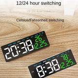 Digital Led Alarm Clock Temperature Date and Week Display Table Clock Night Mode Brightness Adjustable Electronic Alarm Clocks