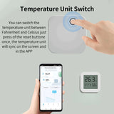 CozyLife Smart Thermometer Temperature Sensor Fridge Sensor Mini LCD Digital Display Bluetooth-Compatible Thermometer Hygrometer