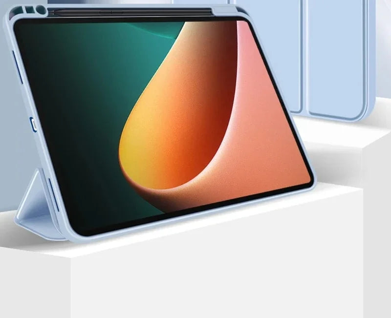 Coque For Xiaomi Pad 7 Case with Pen Holder PU Leather Soft Back Trifold Stand Cover For Xiaomi Pad 7 Pro Mi Pad 7 Case 11.2''