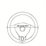New Style Coffee Brown Car Steering Wheel Cover - All-Season Skin-Feel Nappa Leather, Automotive Grip