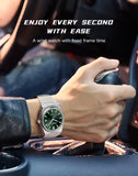 New Specht&Sohne Wine Red Men's Mechanical Wristwatch Miyota Automatic Watches Sapphire Crystal 37MM Stainless Steel Waterproof