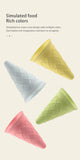 Children Play House Toy Beach Ice Cream Tube Digging Spoon Set Material of wheat straw  Ice Cream Cup Beach Toy