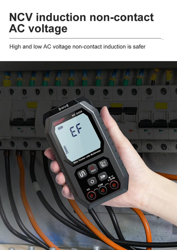 NOYAFA NF-8509 2 in 1 Network Cable Tester Detect Length Digital Multimeter Cable Tracker Cat5 Cat6 PoE Tester Continuity Test