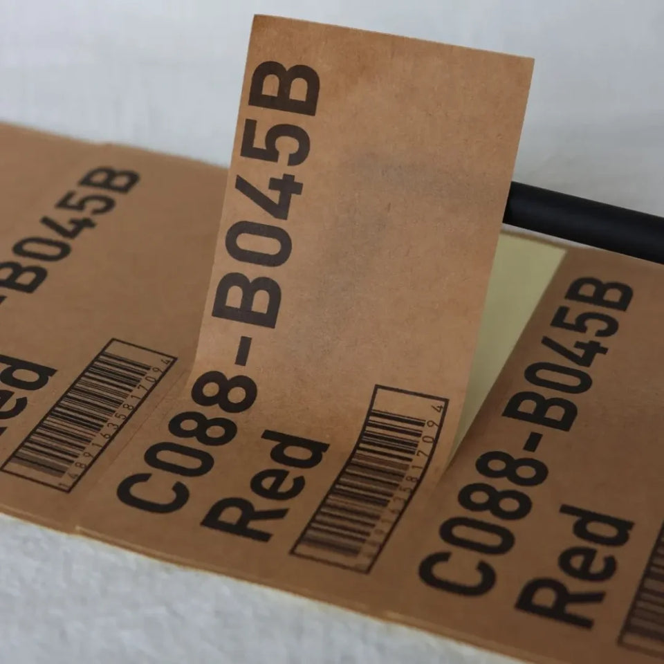 Kraft Paper Rectangular Self-Adhesive Packaging Stickers Customized Logo for Small Businesses - Plain Brown Labels