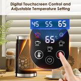 BioloMix 5-in-1 Milk Frother with LED Touch Screen – Hot & Cold Foam Maker for Lattes, Coffee & More