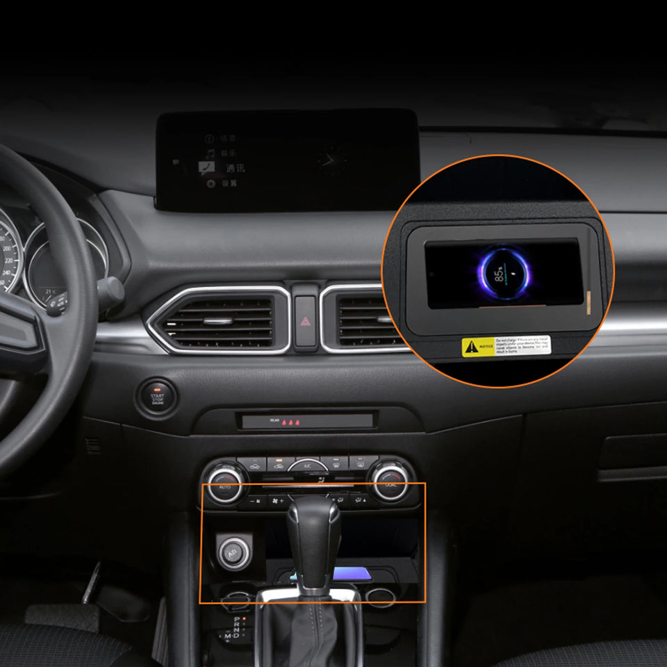 Fit for Mazda CX-5 2018-2022 Wireless Charger Adapter Mobile Phone Fast Charging 15W