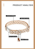 Bohemian Ethnic Style Pet Collars For Small Medium And Large Dogs Multi-colors Choose Adjustable Luxurious Trend New Arrivals