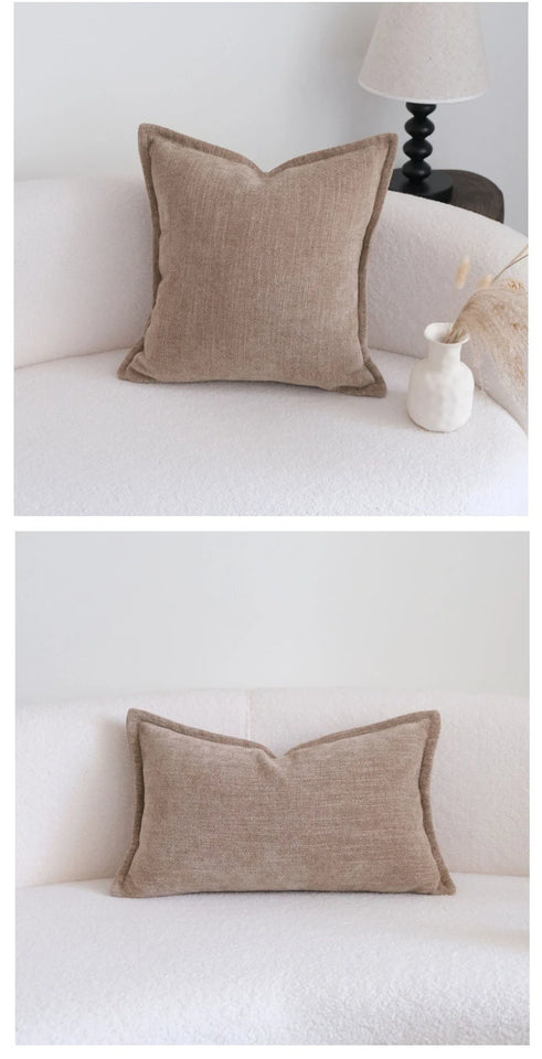 Coffee Brown Maillard Cushion Cover Retro Geometric Jacquard Pillow Case Wabi Sabi Pillow Covers Decorative Modern Luxury Home