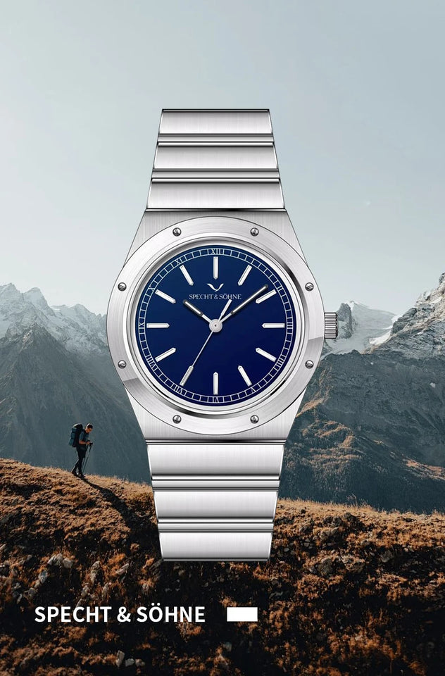 New Arrivals 2025 Specht & Söhne Luxury Watch 38MM Men's Quartz Super Slim Stainless Steel Sapphire Crystal 50M Water Resistant