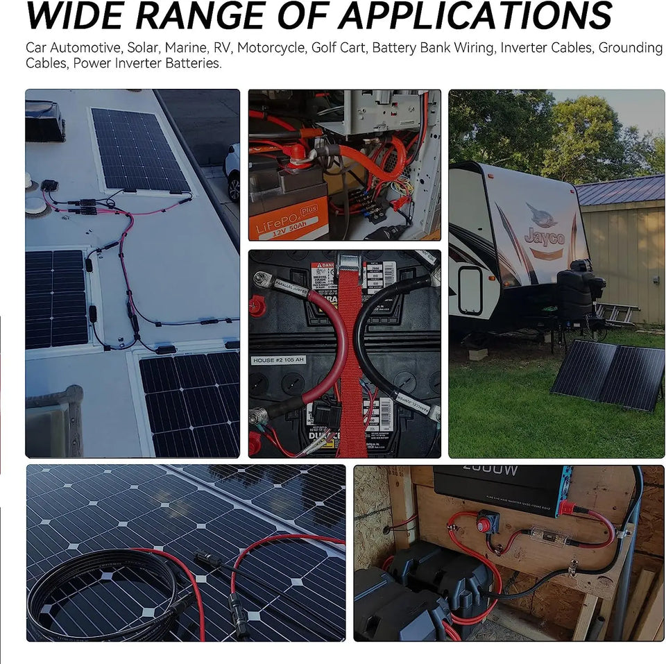 US Stock Solar Extension Cable 10AWG 100M 50M 30M 25M 6mm2 IP67 Solar Power Cable Red Black For PV Panel Connection Home RV Boat