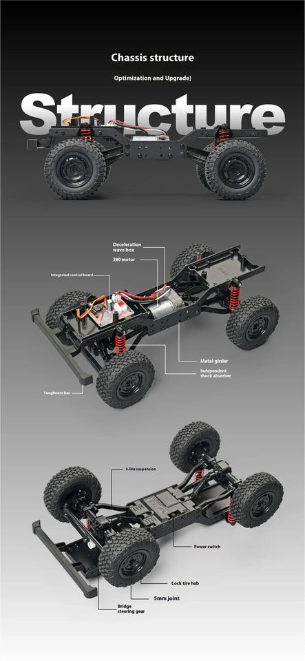 1/12 4WD Off-Road RC Car MN98 MN99S 2.4G Remote Control SUV Electric Climbing Car Toy for Kids Official Licensed Model Guard 90