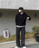 Men's Hooded Sweatshirt Knitting Solid with Zipper Male Hoodie Clothing Deals Cotton 90s Vintage Luxury Y2k Emo Tops Simple Warm