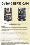 OV5640 ESP32 CAM Camera Module Kit 2.4 GHz WiFi and Bluetooth Develop Board Type C 8MB PSRAM HD 5MP Auto Focus 66 120 160 Degree