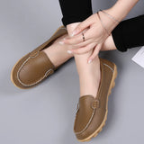 Women Flats Ballet Shoes Woman Cut Out Leather Breathable Moccasins Women Boat Shoes Ballerina Ladies Casual Shoes