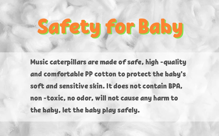 Baby Toys Musical Caterpillar Infant Stuffed Animal Toy with Crinkle Rattles Soft Sensory Toys Newborn Boys Girls 0 3 6 12 Month