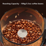 CAFEMASY Home Coffee Roaster Electric Mini No Smoke Coffee Beans Baking Roasting Machine 1400W Coffee Bean Roaster
