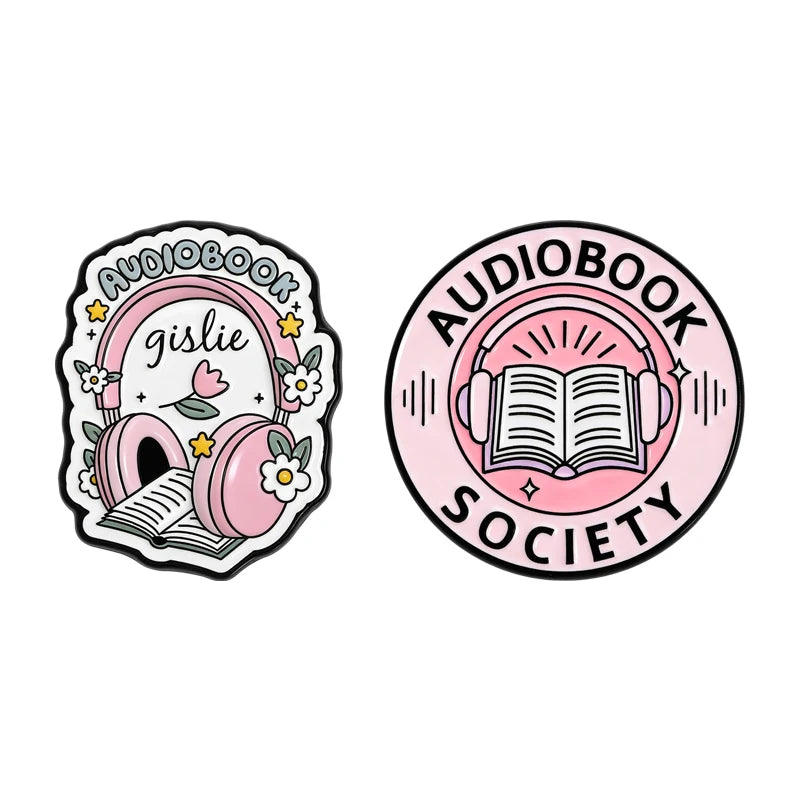 2-6pcs/set Hobby Collection Enamel Pins Reading Book Iced Coffee Knit Brooch Hiking Badges Music Korean Girls Band Jewelry