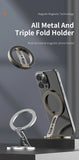 Double Sided Magnetic Phone Ring Holder Kickstand Magnet Grip for MagSafe For iPhone 16 15 14 Android Gym Car Holder Phone Stand