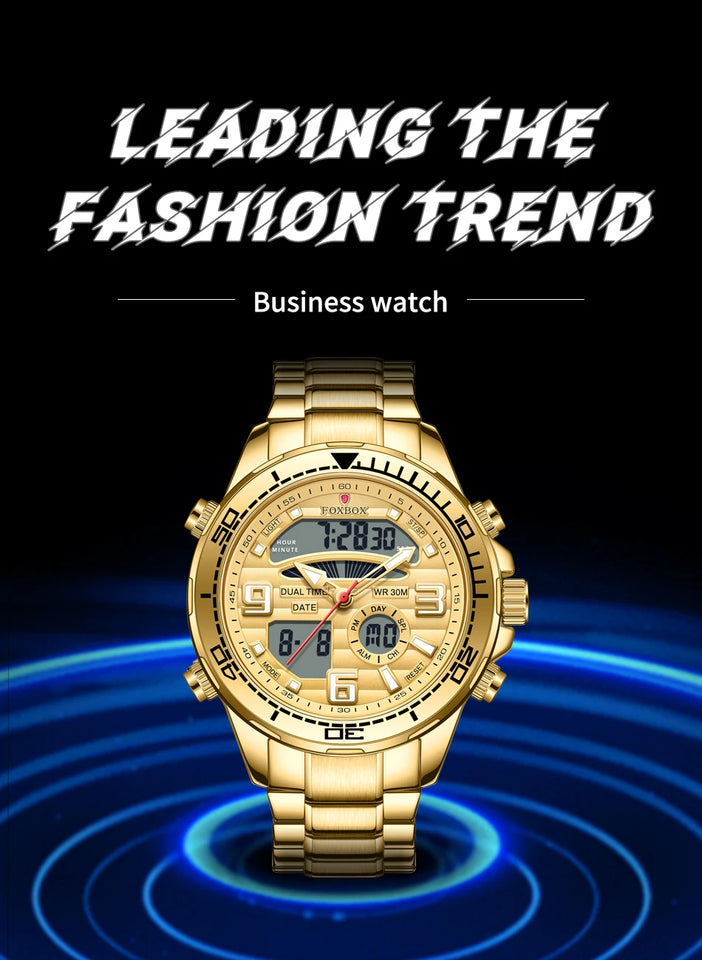 New LIGE Fashion Military Watches for Men Luxury Original Sports Chronograph Watch Waterproof Quartz WristWatch Clock Gift