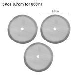 3Pcs Reusable Coffee Press Filters French Press Replacement Filters Mesh 350/800/1000ml Coffeeware Accessories