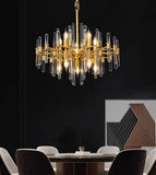 Modern restaurant luxurious smart crystal chandelier Gold round Living room interior decoration salon restaurant chandelier