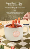 220V Multi Cookers Portable Electric Hot Pot 1.5L Household Non-stick Pan electric cooking pot for Ramen, Dumplings, Oatmeal