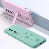 Silicone Phone Case for OPPO Find X6 X9 X8 X7 X5 X3 Pro Ultra Case Soft Back Cover With Holder Bracket Screen Protector