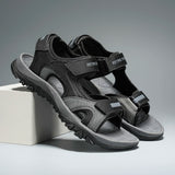 Summer New Sandals Men's Water Beach Breathable Quick Drying Shoes Comfortable Flat Bottom Non slip Sandals Driving Shoes