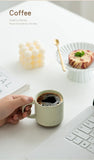 Speckled Ceramic Coffee Mug Modern White Frosted Design with Handle Unglazed Base Custom Small for Cafe