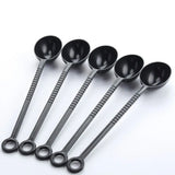 Multipurpose 10g Measuring Spoon Coffee/Black Plastic Coffee Scoop Hangable Non-slip Long Handle Sugar Scoop Milk Tea Shop