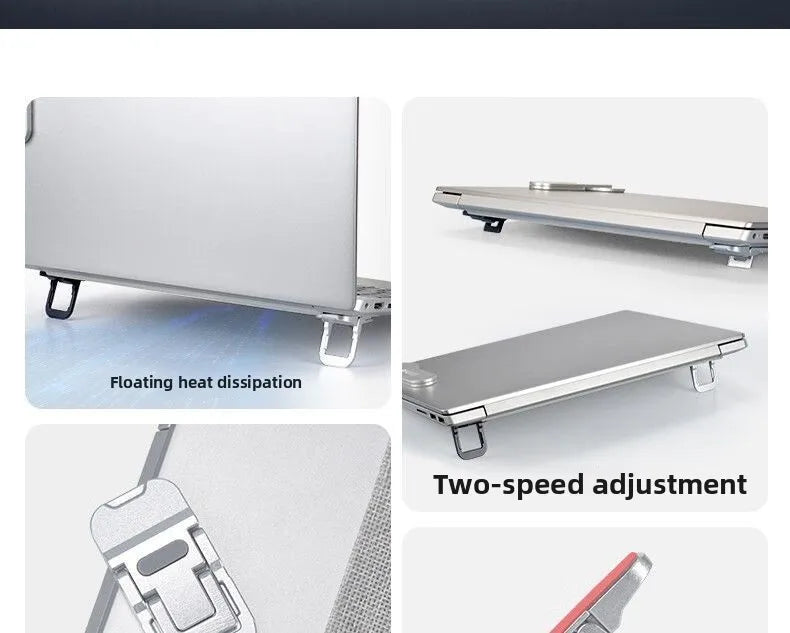 Desktop Riser Portable Foldable Laptop Stand Plastic Feet Hidden Keyboard Mini Adjustable Support Holder for Notebook