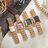 2026 Hot Brand Stainless Steel Strap Watch Women Luxury Gift Quartz Wristwatch Student Fashion Simple Square Quartz Watches