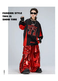 Boys Hip Hop Sweatshirt Shiny Vest Street Dance Cargo Pants Girls K-pop Clothes Set Kid Hip Hop Jazz Costume Children Streetwear
