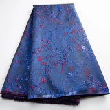 High Quality French Brocade Jacquard Lace Fabric 2026 Nigerian African Organza Lace Fabric 5 Yards for Wedding Dress Sewing
