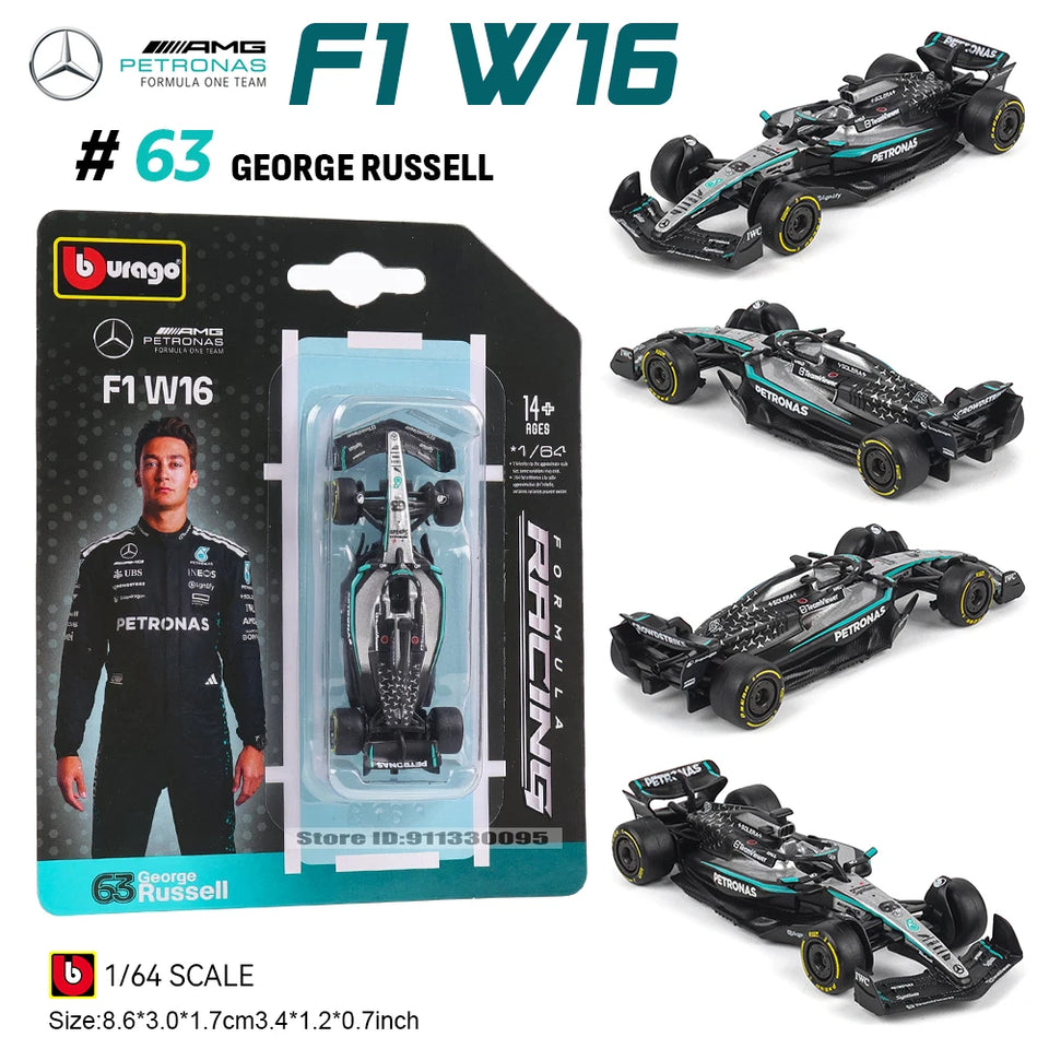 Bburago 1:64 McLaren F1 2025 MCL39 #4 Lando Norris #81 Oscar Piastri car model series children's Christmas boy gift toys