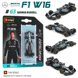 Bburago 1:64 McLaren F1 2025 MCL39 #4 Lando Norris #81 Oscar Piastri car model series children's Christmas boy gift toys