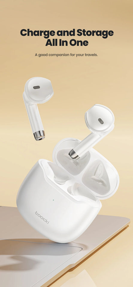 Toocki TWS Wireless Bluetooth Earphones 5.3 IPX4 Waterproof Headset 12M Transmission Distance Long Standby Earbuds Headphones