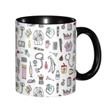 Pink Doctor Nurse Coffee Mugs DIY Customized Enfermera En Apuros Ceramic Milk Tea Mug Cup