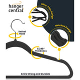25 Pack Heavy Duty Velvet Hangers Non-Slip 360 Rotating Chrome Hook Space Saving Closet Organizers Ultra Thin Design