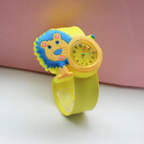 New Fashion Cartoon Animal Flash Light Girl Watches Kids Bracelet Silicone Strap Children Watch Clock Reloj Digital Wristwatches
